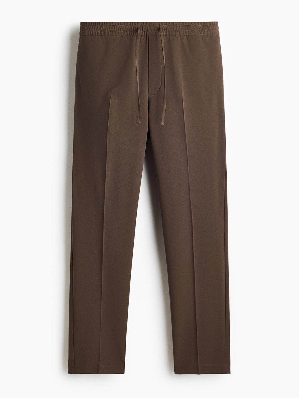 H&M Brown Men's Elastic-Waist Dress Pants NWT - Slim Fit